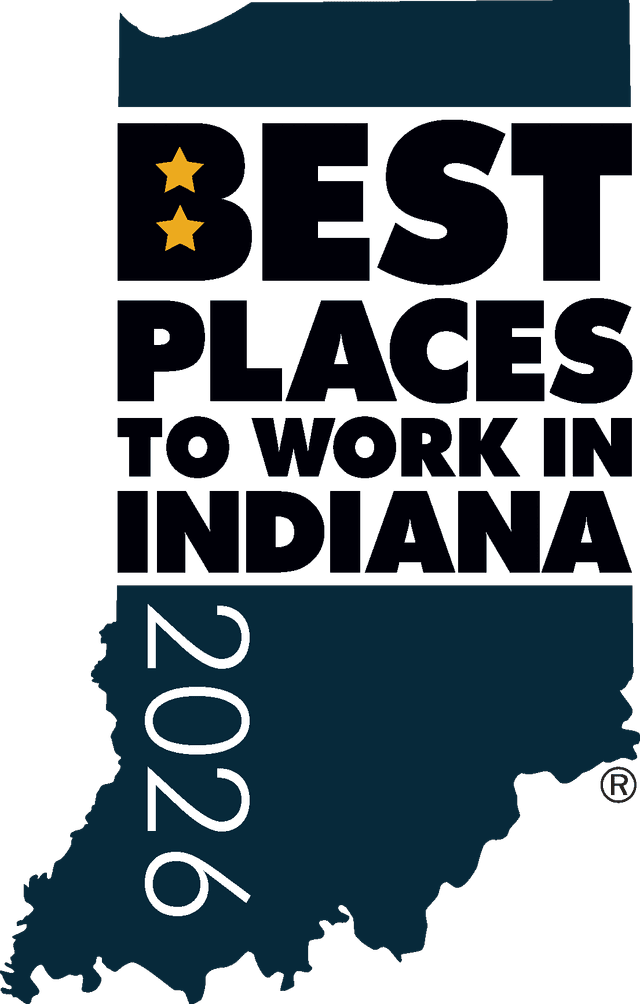 Best Places to Work in Indiana 2026 award badge